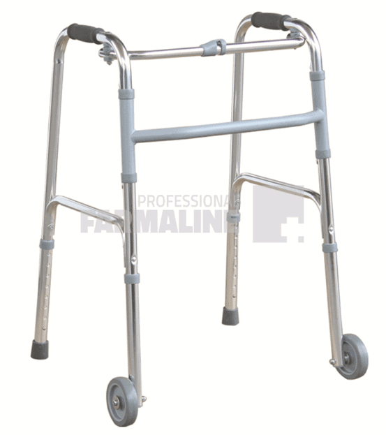 Axabio Cadru de mers pliabil,reglabil cu 2 roti JL 912 L - Dr. Happy 1 Axabio Cadru de mers pliabil