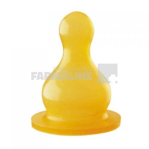 Baby Nova 14304 Tetine rotunde latex pentru cereale talie uni 0-24 luni 2 bucati