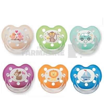 Baby Nova 28240 Suzete silicon ortodontice decorate talia 2 6-18 luni 2 bucati