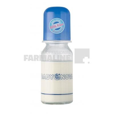 Baby Nova 43105 Biberon sticla decor monocolor 125 ml