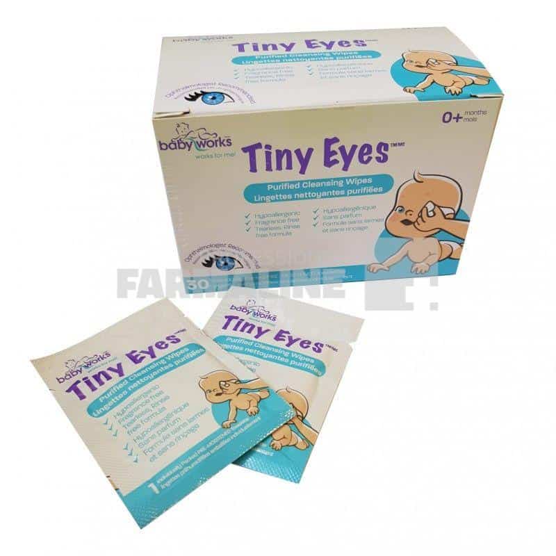 Baby works tiny eyes servetele umede purificante igiena oculara 0+ luni 30 bucati