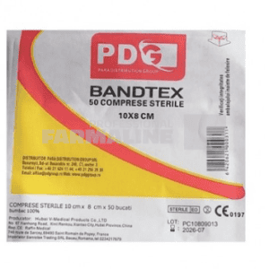 Bandtex Comprese sterile pliate 10 cm x 8 cm