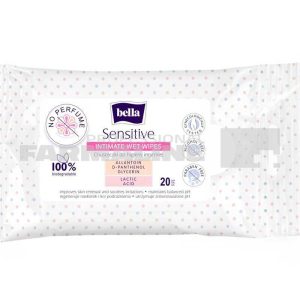 Bella Sensitive Servetele umede pentru igiena intima 20 bucati
