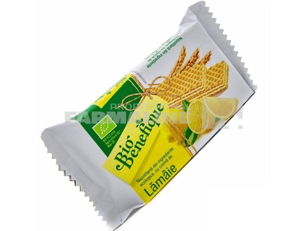 Benefique Napolitane bio cu lamaie 40 g 1 Benefique Napolitane bio cu lamaie 40 g