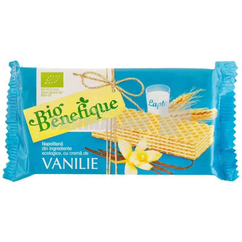 Benefique Napolitane bio cu vanilie 40 g