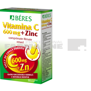 Beres Vitamina C 600 mg + Zinc 30 comprimate