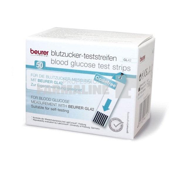 Beurer Teste pentru glucometrul GL 42 50 bucati