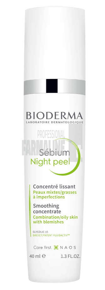 Bioderma Sebium Night Peeel Ser cu efect de peeling 40ml 1 Bioderma Sebium Night Peeel Ser cu efect de peeling 40ml