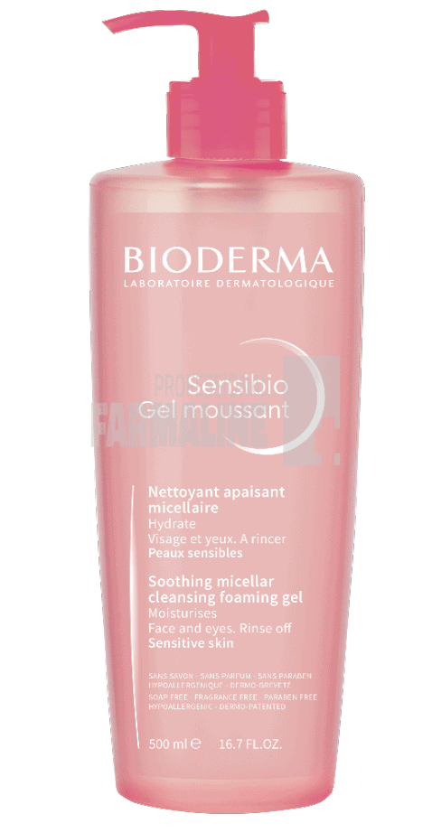 Bioderma Sensibio Gel spumant micelar 500 ml - Curățare delicată 1 Bioderma Sensibio Gel spumant micelar 500 ml