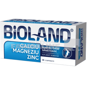 Biofarm Bioland Calciu + Magneziu + Zinc 30 comprimate