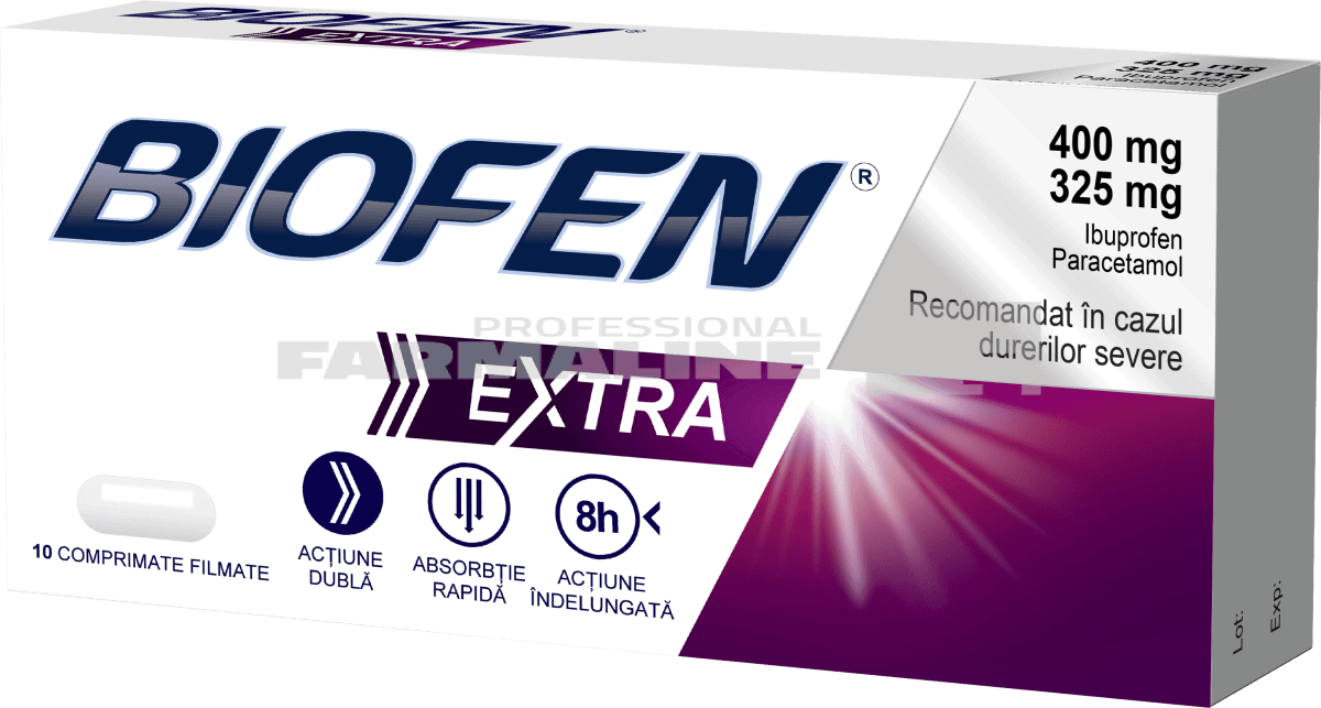 Biofen Extra 400mg/325mg 10 comprimate 1 Biofen Extra 400mg/325mg 10 comprimate