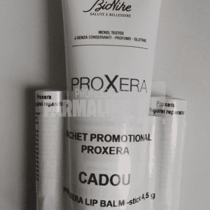 Bionike Pachet Proxera Crema maini piele uscata si foarte uscata 75 ml + Balsam buze uscate 4.5 g 2 bucati
