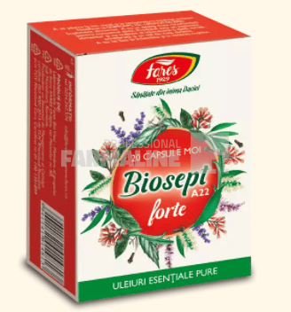Biosept Forte A22 - Imunitate Naturală Eficientă 1 Biosept Forte A22 20 capsule moi
