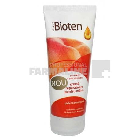 Bioten Crema reparatoare pentru maini cu miere si ulei de caise 100 ml