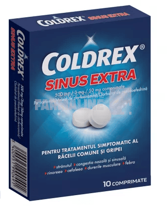 COLDREX SINUS EXTRA 500 mg/3 mg/50 mg X 10 COMPR. 500mg/3mg/50mg SANOSAN S.R.L. 1 COLDREX SINUS EXTRA 500 mg/3 mg/50 mg X 10 COMPR. 500mg/3mg/50mg SANOSAN S.R.L.