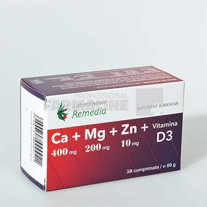 Ca + Mg + Zn + Vitamina D3 50 comprimate