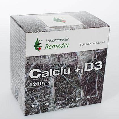 Calciu 1200 mg + D3 20 plicuri