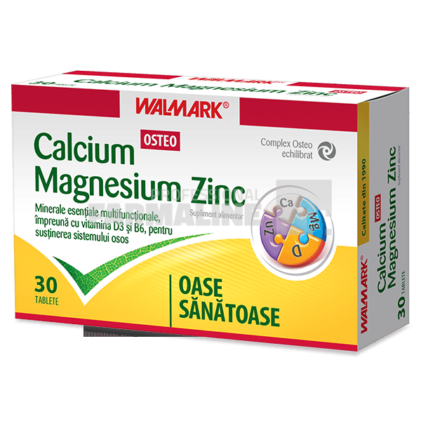 Calciu - Magneziu - Zinc osteo 30 tablete