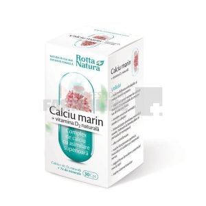 Calciu Marin + Vitamina D2 naturala 30 capsule