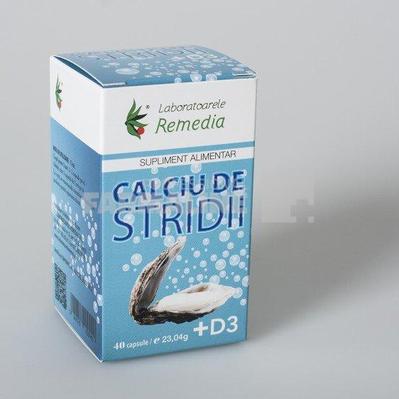 Calciu de stridii + D3 40 capsule