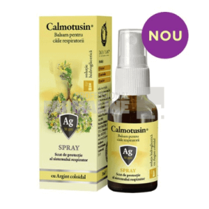 Calmotusin Spray pentru gat cu argint coloidal fara alcool 20 ml