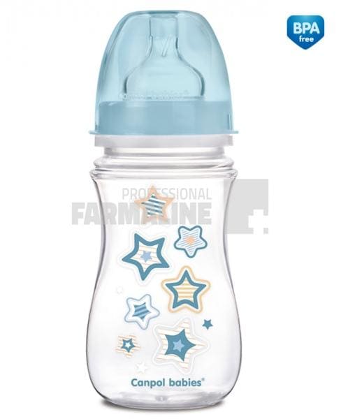 Canpol 35/217 Easy Start Biberon anticolici gat larg 3+ luni 240 ml 1 Canpol 35/217 Easy Start Biberon anticolici gat larg 3+ luni 240 ml