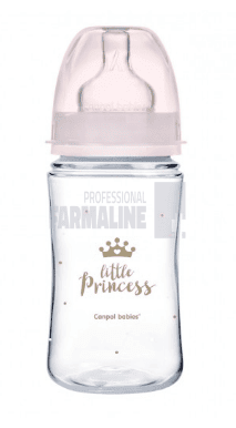 Canpol 35/234 Biberon anticolici cu gat larg roz 240 ml