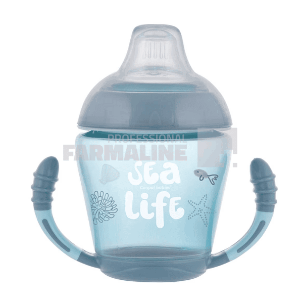 Canpol 56/501 Canita gri Sea life anti-varsare 9+ luni 230 ml 1 Canpol 56/501 Canita gri Sea life anti-varsare 9+ luni 230 ml