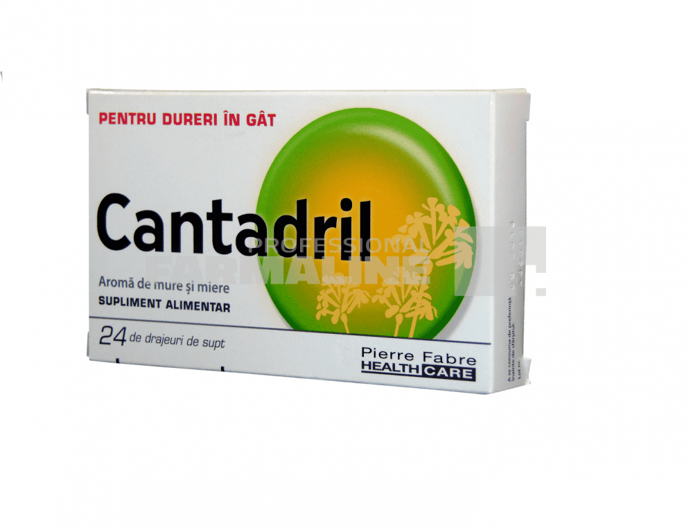 Cantadril cu aroma de mure si miere 24 drajeuri 1 Cantadril cu aroma de mure si miere 24 drajeuri