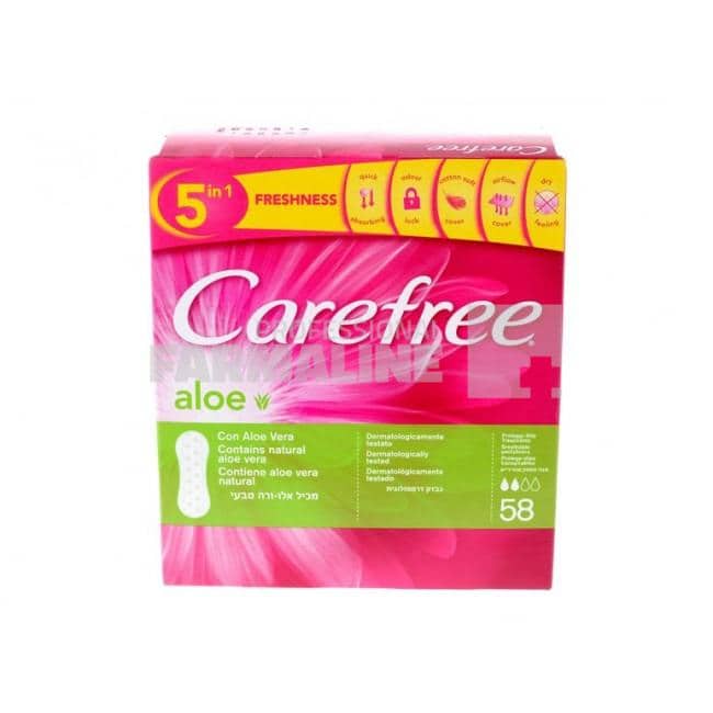 Carefree Pantyliners Panty Aloe Absorbante zilnice 58 bucati