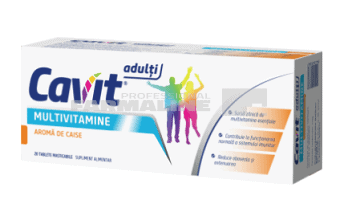 Cavit Adulti Multivitamine cu aroma de caise 20 tablete masticabile