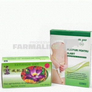 Ceai antiadipos cu ginseng 30 plicuri + Plasturi pentru slabit 4 bucati