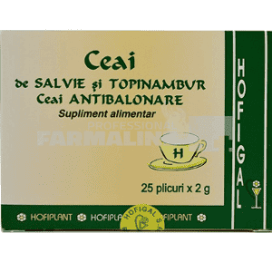 Ceai antibalonare de salvie si topinambur 25 plicuri