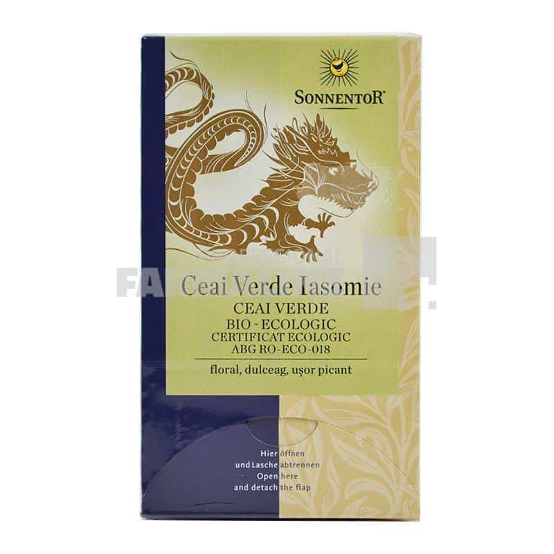 Ceai verde si iasomie bio-eco 18 plicuri