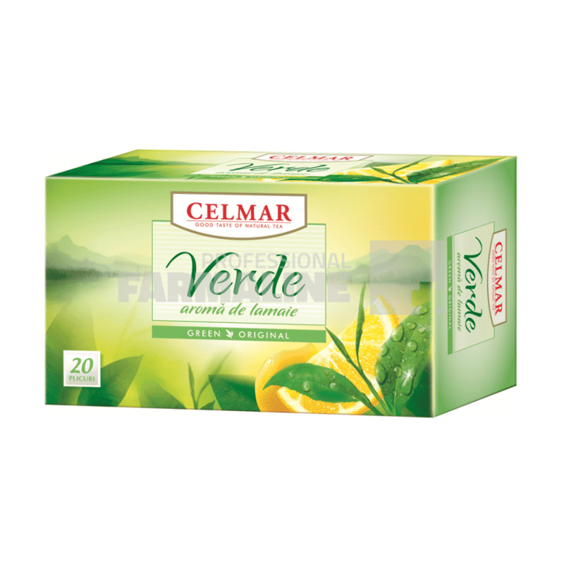 Celmar Ceai verde cu lamaie 20 plicuri
