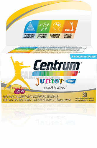 Centrum Junior pro 30 comprimate masticabile 1 Centrum Junior pro 30 comprimate masticabile