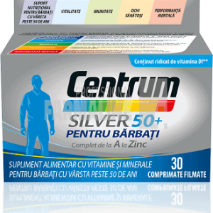 Centrum Silver 50+ de la A la Zinc pentru barbati 30 comprimate