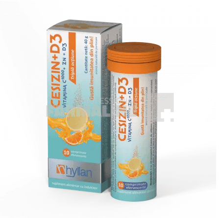 Cesizin + D3 10 comprimate effervescente 1 Cesizin + D3 10 comprimate effervescente