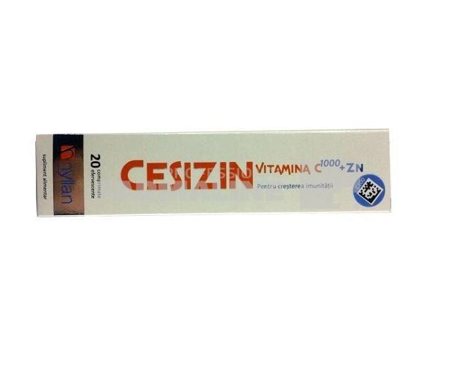 Cesizin Vitamina C 1000 +Zn 20 comprimate efervescente 1 Cesizin Vitamina C 1000 +Zn 20 comprimate efervescente