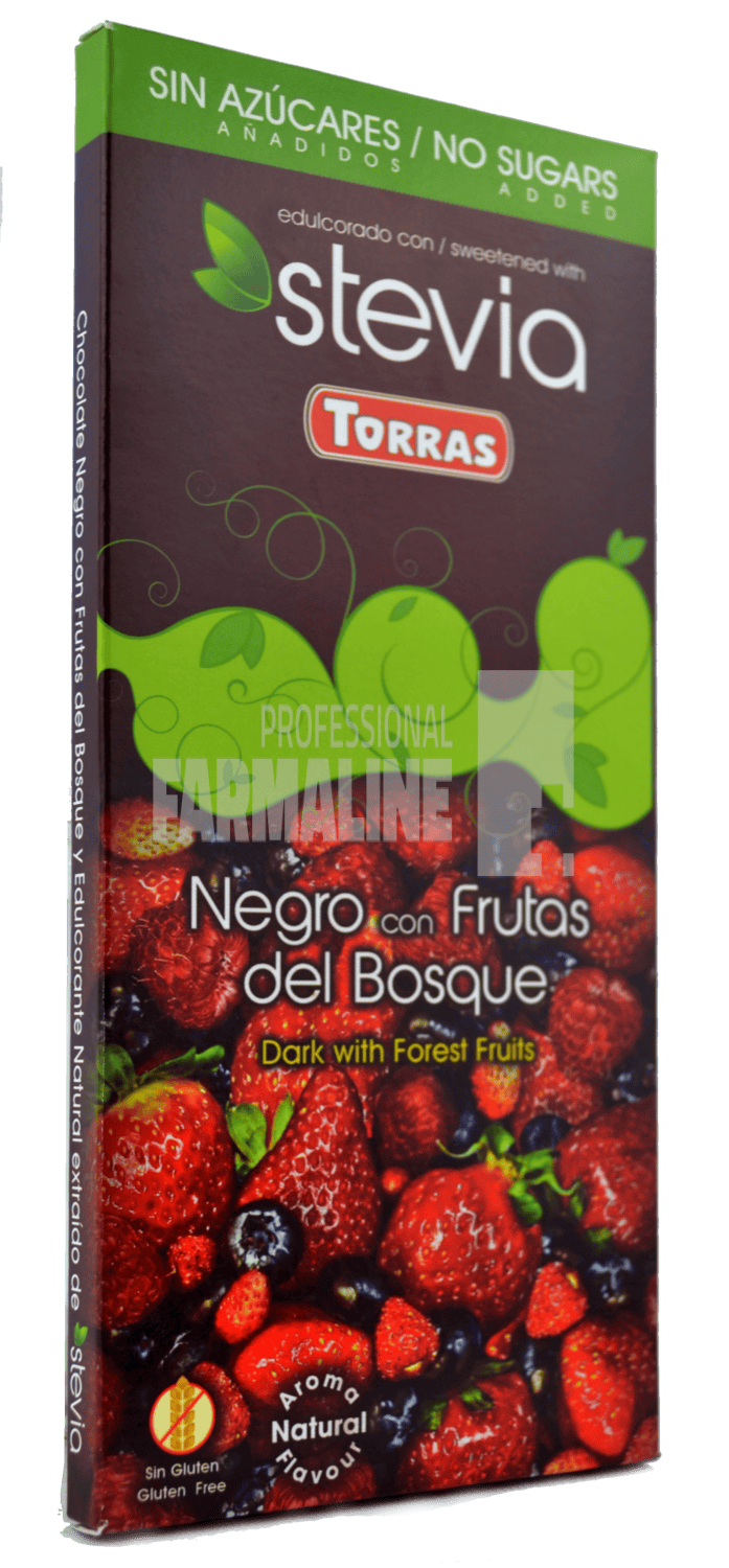 Ciocolata neagra cu fructe de padure cu stevie 125 g 1 Ciocolata neagra cu fructe de padure cu stevie 125 g