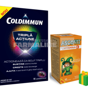 Coldimmun aroma de soc 16 comprimate + Ascovit portocala 60 comprimate Pachet promotional
