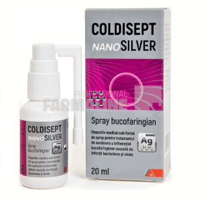 Coldisept Nano Silver spray bucofaringian 20 ml