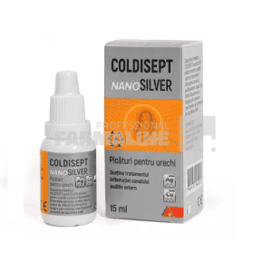 Coldisept NanoSilver picaturi pentru urechi 15 ml