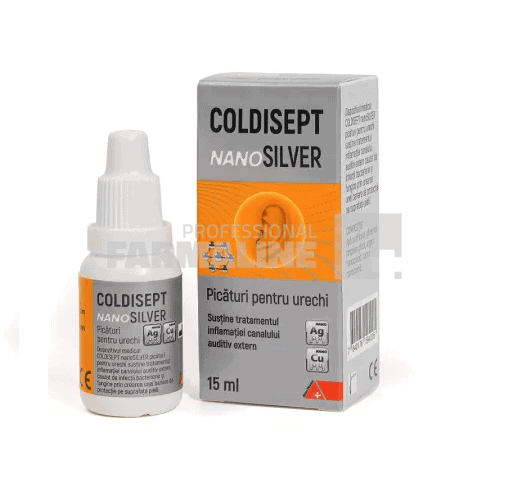 Coldisept NanoSilver picaturi pentru urechi 15 ml 1 Coldisept NanoSilver picaturi pentru urechi 15 ml