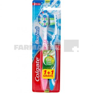 Colgate Max Fresh Periuta de dinti Medium 1+1 Gratis