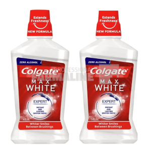 Colgate Max White Expert Apa de gura 500 ml 1+1 Cadou
