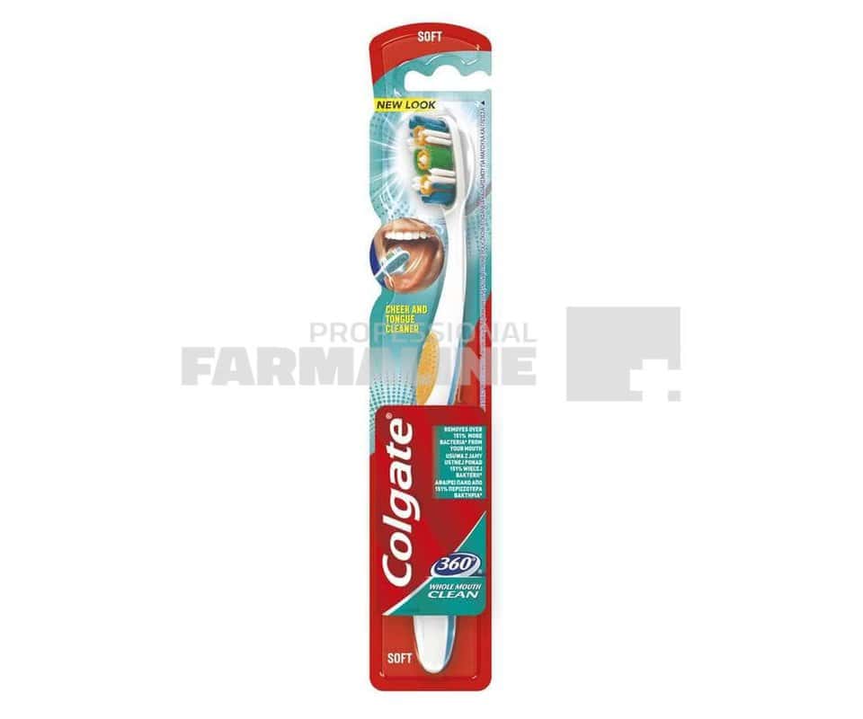 Colgate Periuta dinti 360 Whole Mouth Clean Soft 1 Colgate Periuta dinti 360 Whole Mouth Clean Soft