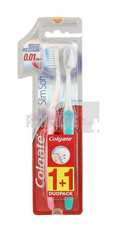 Colgate Slim Soft Ultra Compact Periuta de dinti DuoPack 1 Colgate Slim Soft Ultra Compact Periuta de dinti DuoPack