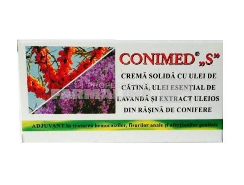 Conimed S Crema solida cu Ulei de Catina, Ulei esential de Lavanda si Extract uleios din Rasina de conifere 10 bucati 1 Conimed S Crema solida cu Ulei de Catina