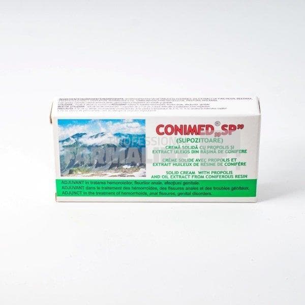 Conimed SP crema solida cu propolis si extract uleios din rasina de conifere 10 supozitoare